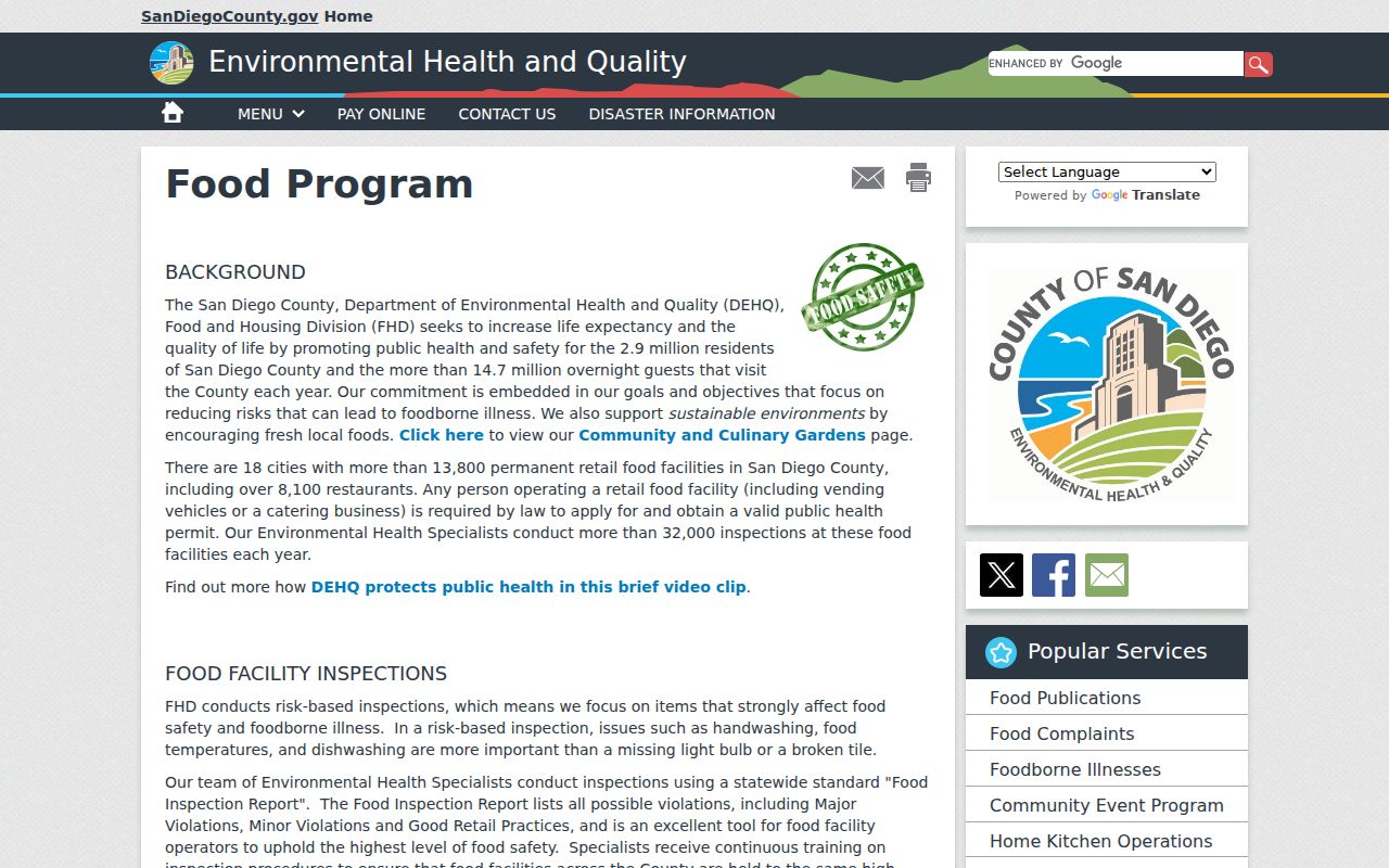 San Diego County food facility records used as a public Encinitas identity clue