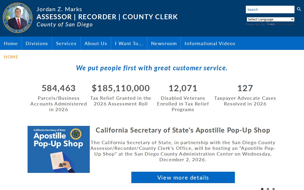 San Diego County assessor and recorder hub for Encinitas house history research